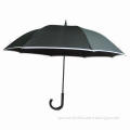 Gentleman Umbrella, Made of Black Pongee Fabric and Stronger Fiberglass Frame
